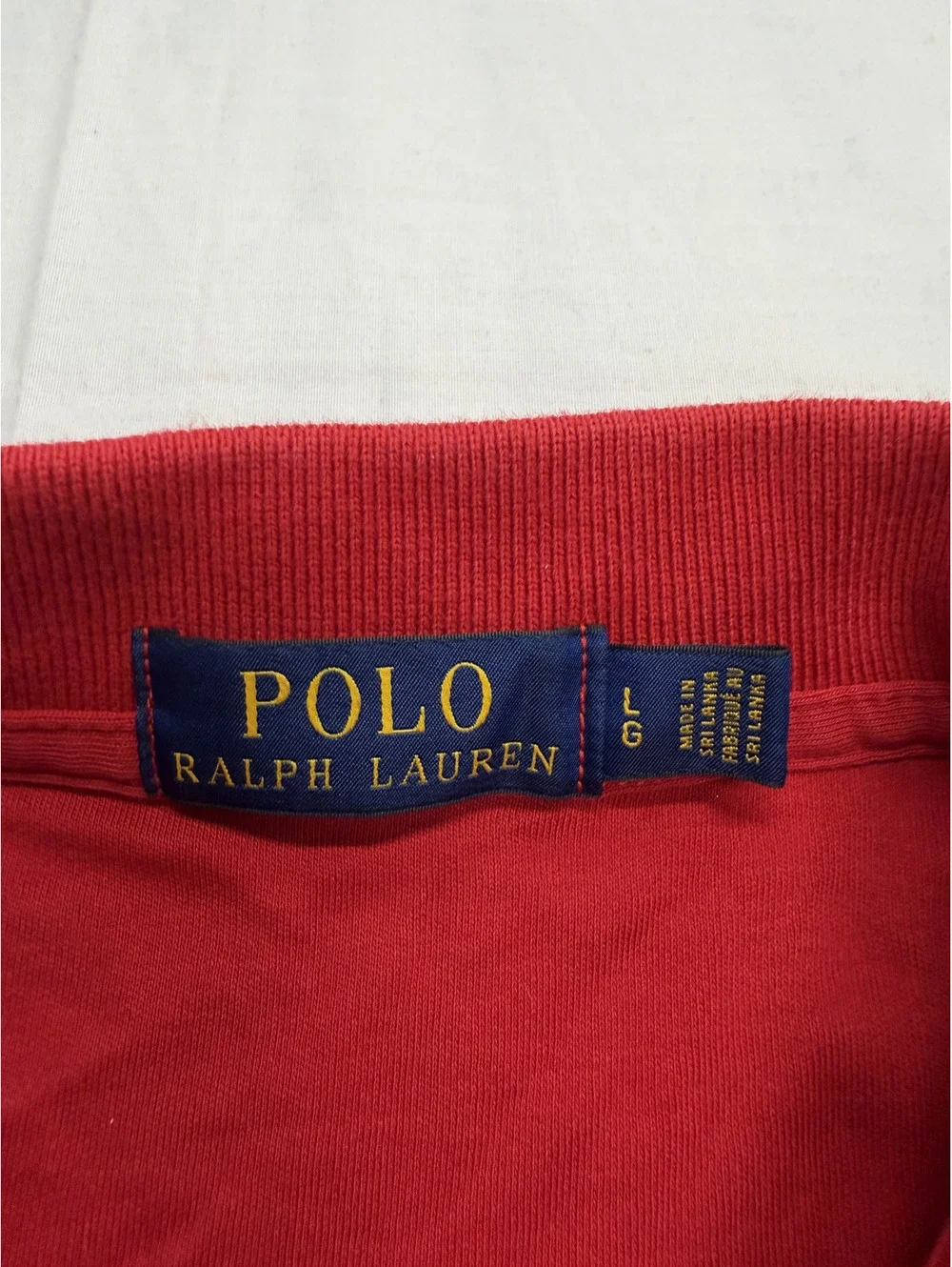 Polo Ralph Lauren Red Cotton Polo Shirt Size Large